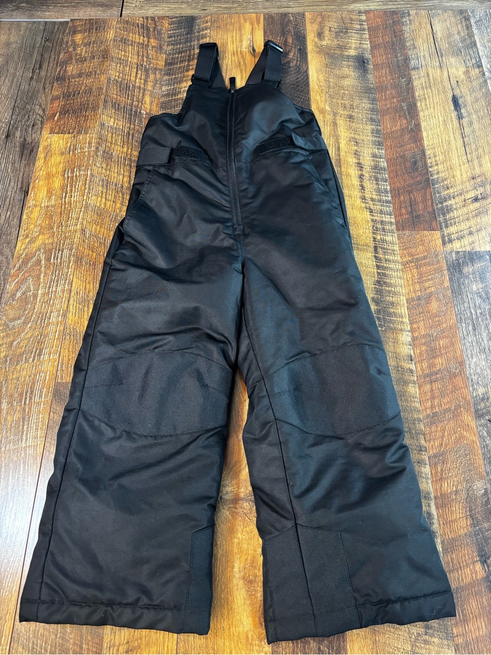 SWISS TECH Kids Black Snow Bibs - Durable Winter Overalls XS (4-5)
